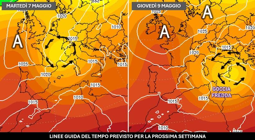 Tendenza per la prossima settimana