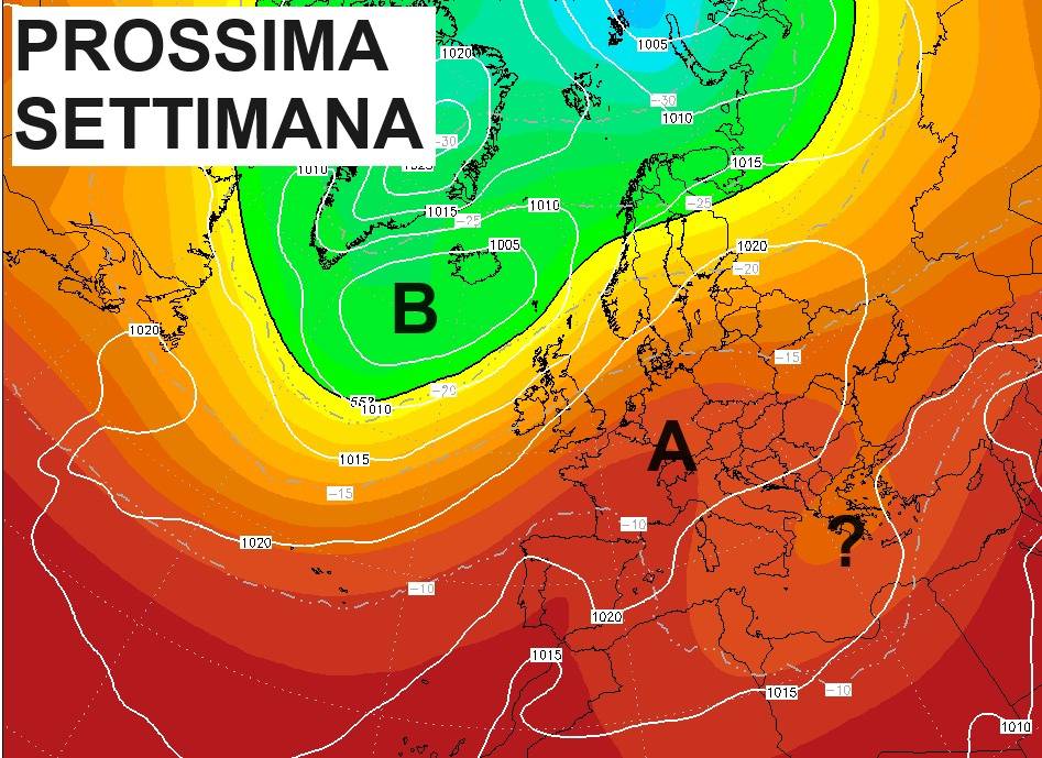 Tendenza per la prossima settimana