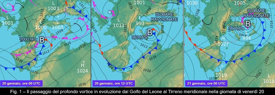 Vortica ciclonico per il 20 Gennaio 2023