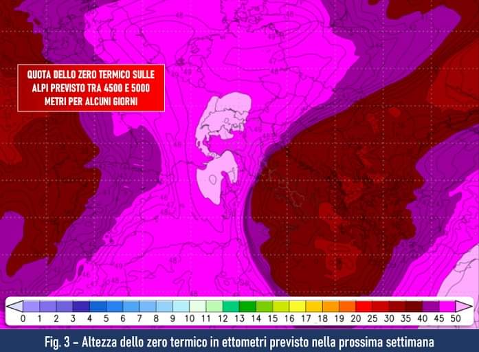 Zero termico sulle alpi previsto per i prossimi giorni