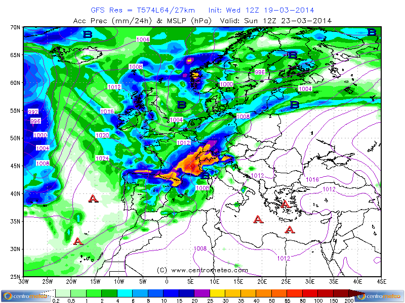 Previsione per il 23 Marzo 2014