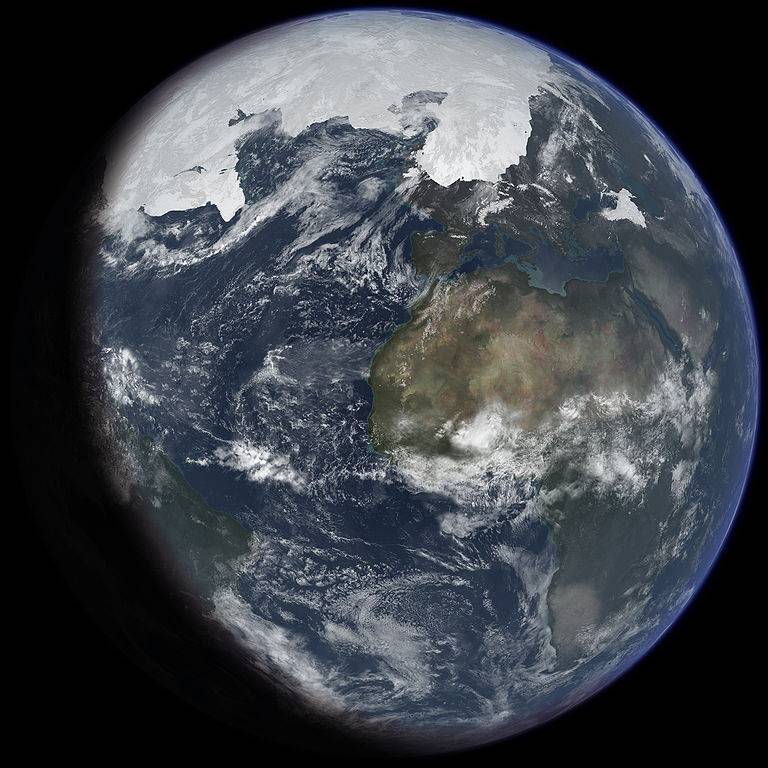 La Terra in un'era glaciale