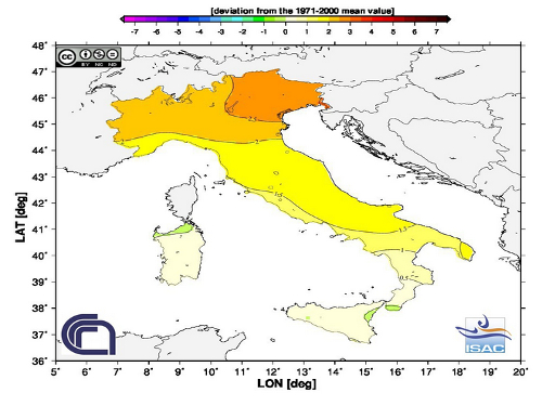 Scarti termici (anomalie) Marzo 2014