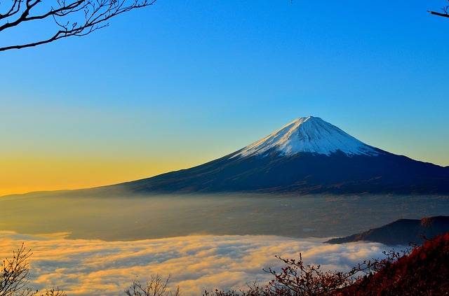 Il vulcano Monte Fuji