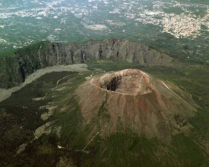 Il cratere del Vesuvio