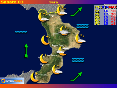 Previsioni del Tempo Calabria, mappa 2