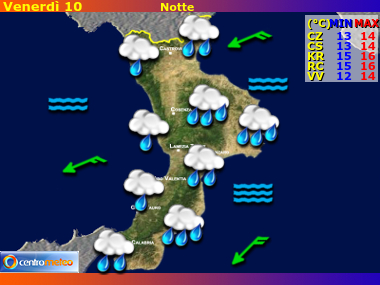 Previsioni del Tempo Calabria, mappa 2
