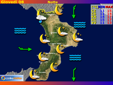 Previsioni del Tempo Calabria, mappa 2