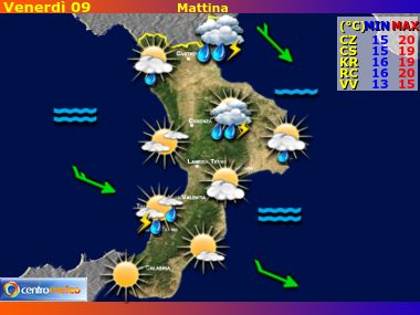 Previsioni del Tempo Calabria, mappa 3