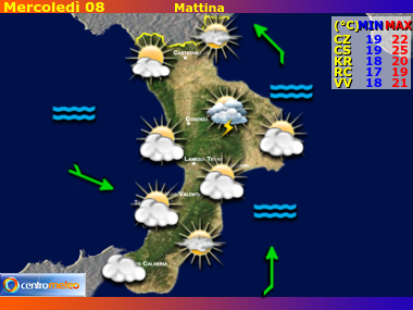 Previsioni del Tempo Calabria, mappa 3