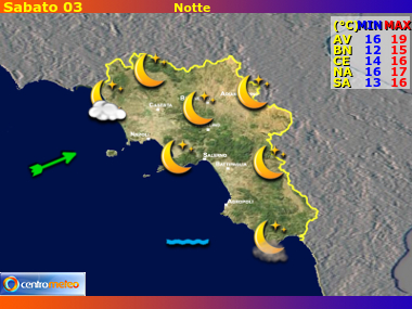 Previsioni del Tempo Campania, mappa 4