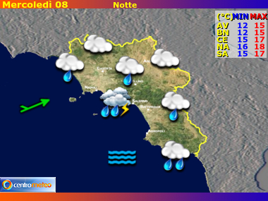 Previsioni del Tempo Campania, mappa 1