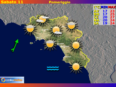 Previsioni del Tempo Campania, mappa 2