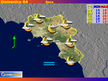 Previsioni del Tempo Campania, mappa 2