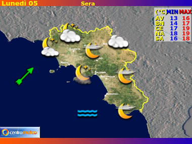 Previsioni del Tempo Campania, mappa 2