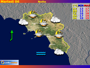 Previsioni del Tempo Campania, mappa 3