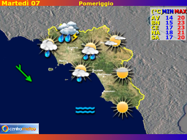 Previsioni del Tempo Campania, mappa 4