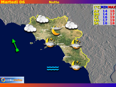 Previsioni del Tempo Campania, mappa 4