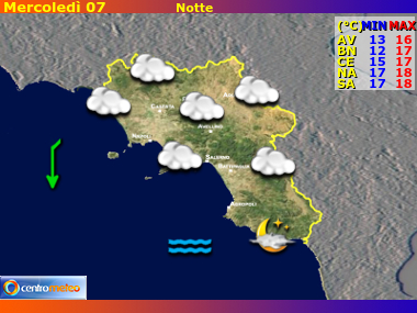 Previsioni del Tempo Campania, mappa 3