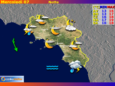 Previsioni del Tempo Campania, mappa 4