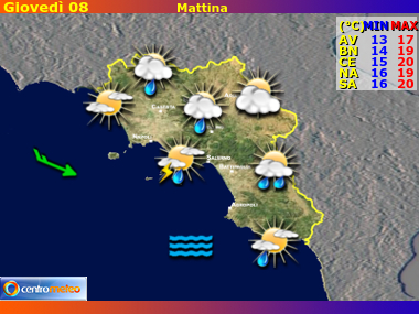 Previsioni del Tempo Campania, mappa 3