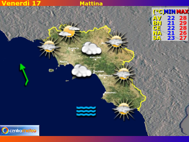 Previsioni del Tempo Campania, mappa 4