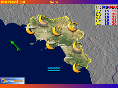 Previsioni del Tempo Campania, mappa 3