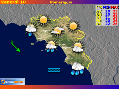 Previsioni del Tempo Campania, mappa 2