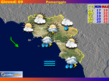 Previsioni del Tempo Campania, mappa 3