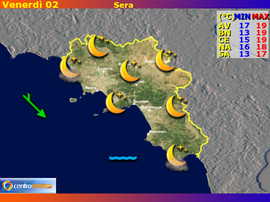 Previsioni del Tempo Campania, mappa 2