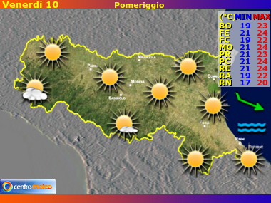Previsioni del Tempo Emilia Romagna, mappa 3