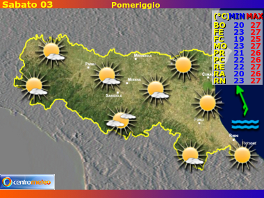 Previsioni del Tempo Emilia Romagna, mappa 3