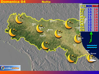 Previsioni del Tempo Emilia Romagna, mappa 1