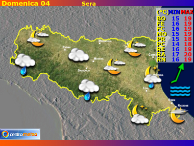 Previsioni del Tempo Emilia Romagna, mappa 4