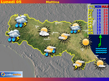 Previsioni del Tempo Emilia Romagna, mappa 2