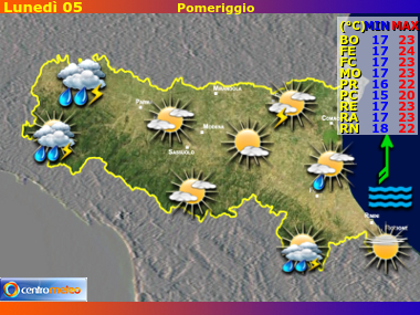 Previsioni del Tempo Emilia Romagna, mappa 3