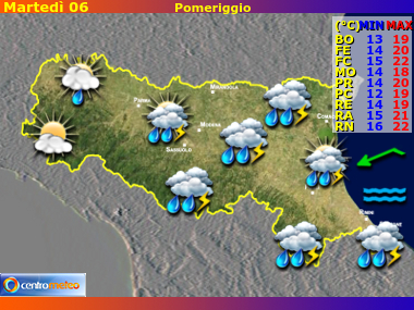 Previsioni del Tempo Emilia Romagna, mappa 3