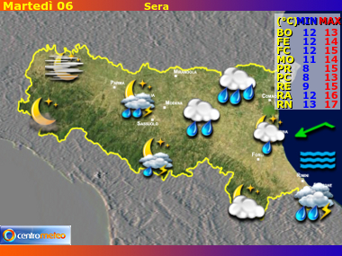 Previsioni del Tempo Emilia Romagna, mappa 4