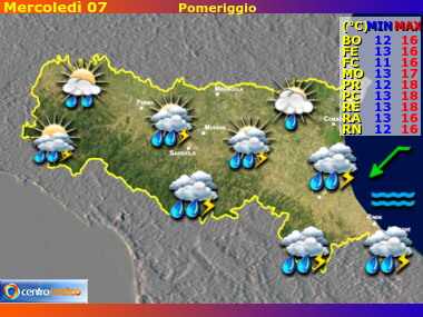 Previsioni del Tempo Emilia Romagna, mappa 3