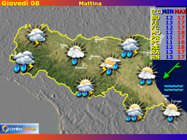 Previsioni del Tempo Emilia Romagna, mappa 2