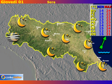 Previsioni del Tempo Emilia Romagna, mappa 4