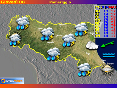 Previsioni del Tempo Emilia Romagna, mappa 3