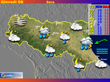 Previsioni del Tempo Emilia Romagna, mappa 4