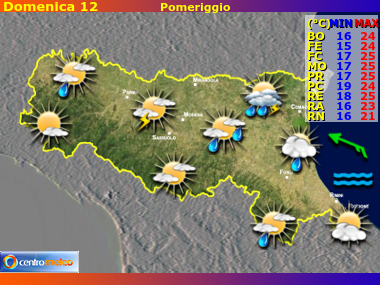 Previsioni del Tempo Emilia Romagna, mappa 2