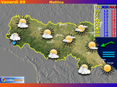 Previsioni del Tempo Emilia Romagna, mappa 2