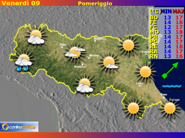 Previsioni del Tempo Emilia Romagna, mappa 3