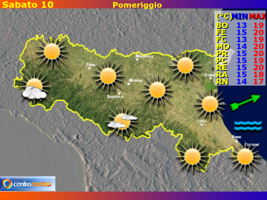 Previsioni del Tempo Emilia Romagna, mappa 3