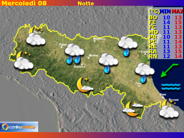 Previsioni del Tempo Emilia Romagna, mappa 2