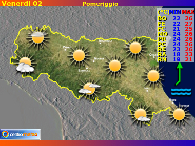 Previsioni del Tempo Emilia Romagna, mappa 3