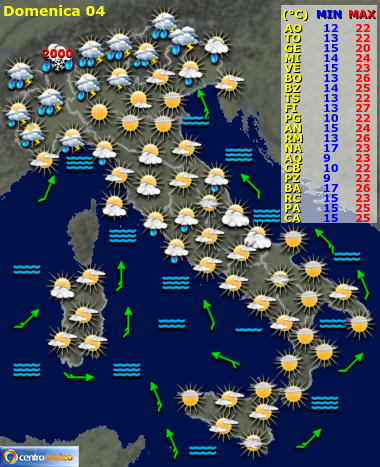 Previsioni del Tempo, giorno 3